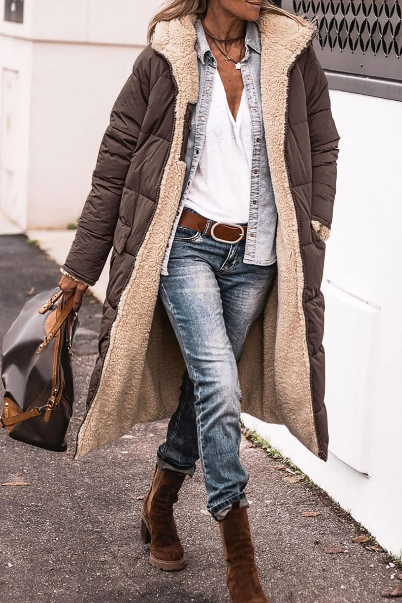 Johna | Luxe Reversible Sherpa Coat