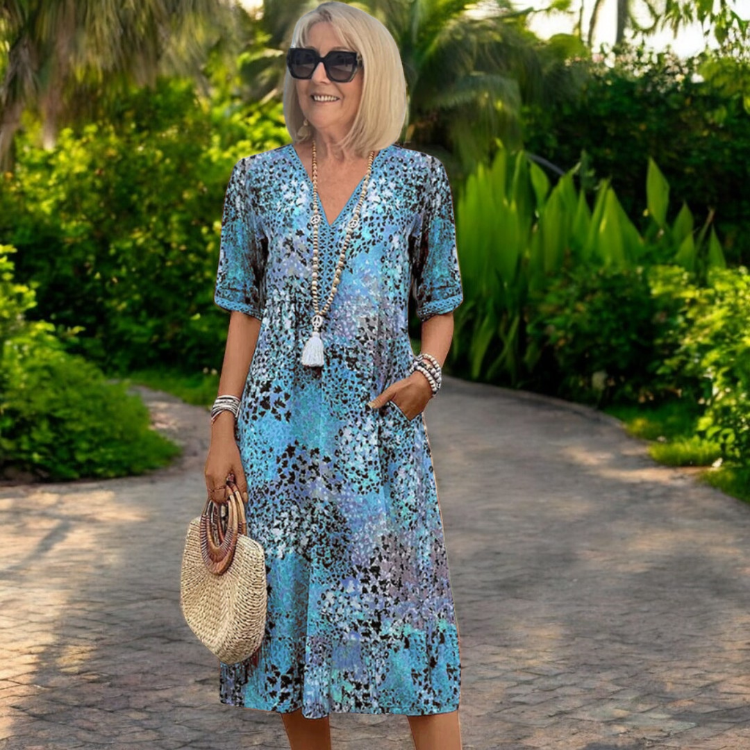 Audrey | Bohemian Printed Dress